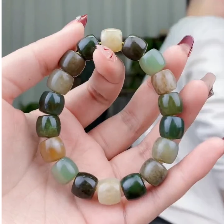 新疆和田玉多宝手串直切直线弧【拍一发一，多样性发货！】