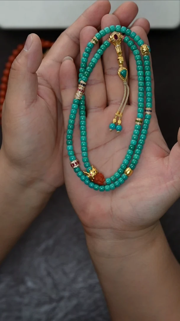 绿松石未镶嵌脖挂绿松石脖挂