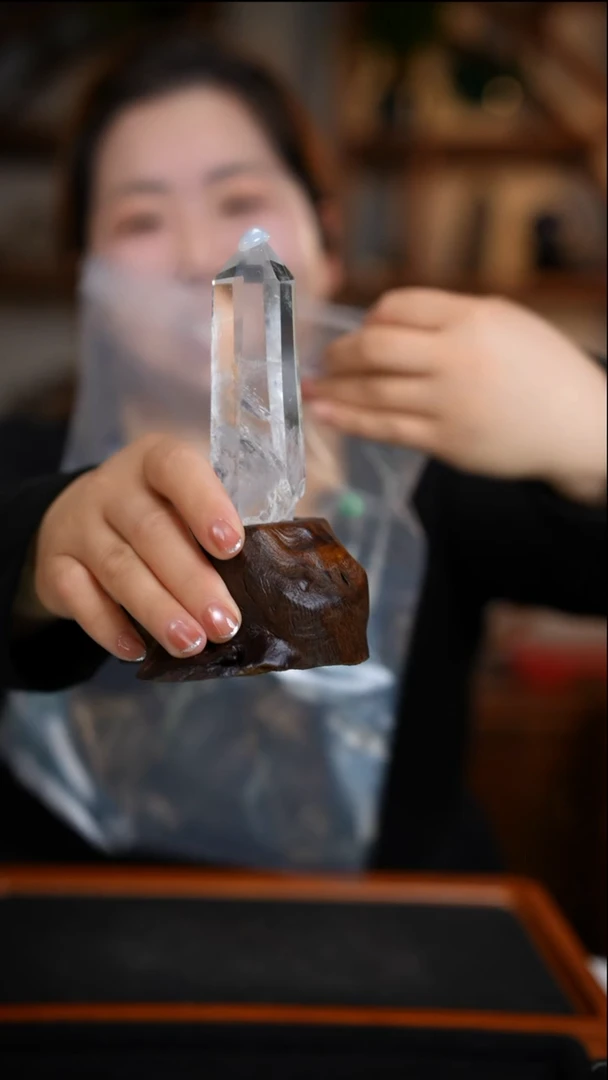 未镶嵌珠宝半成品水晶白水晶柱子D715