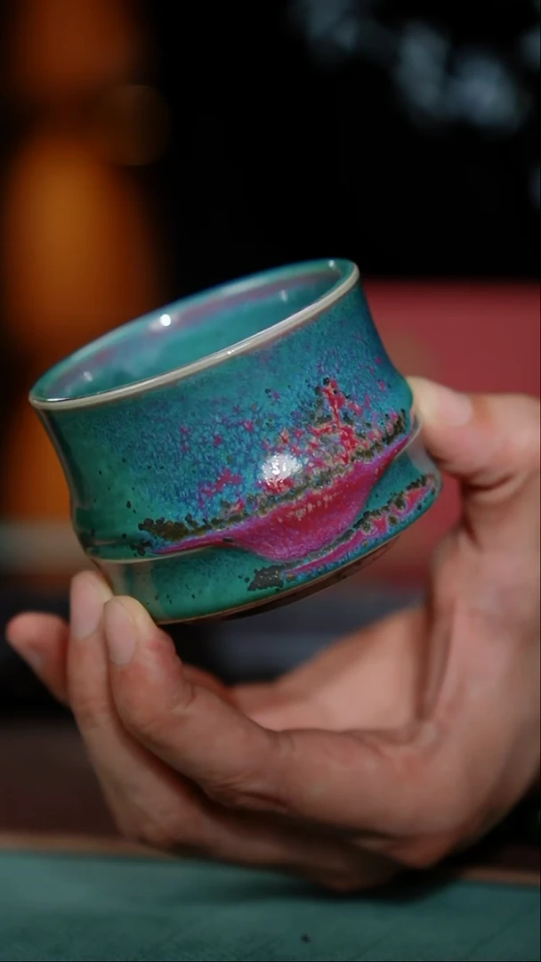 181-1竹节杯（炉钧釉）