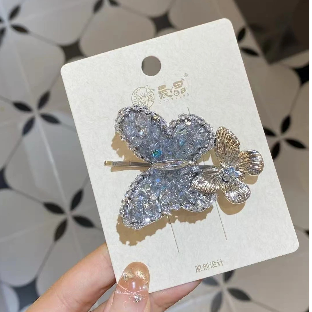 【高品质重工】女士优雅时尚发卡一字夹发夹气质