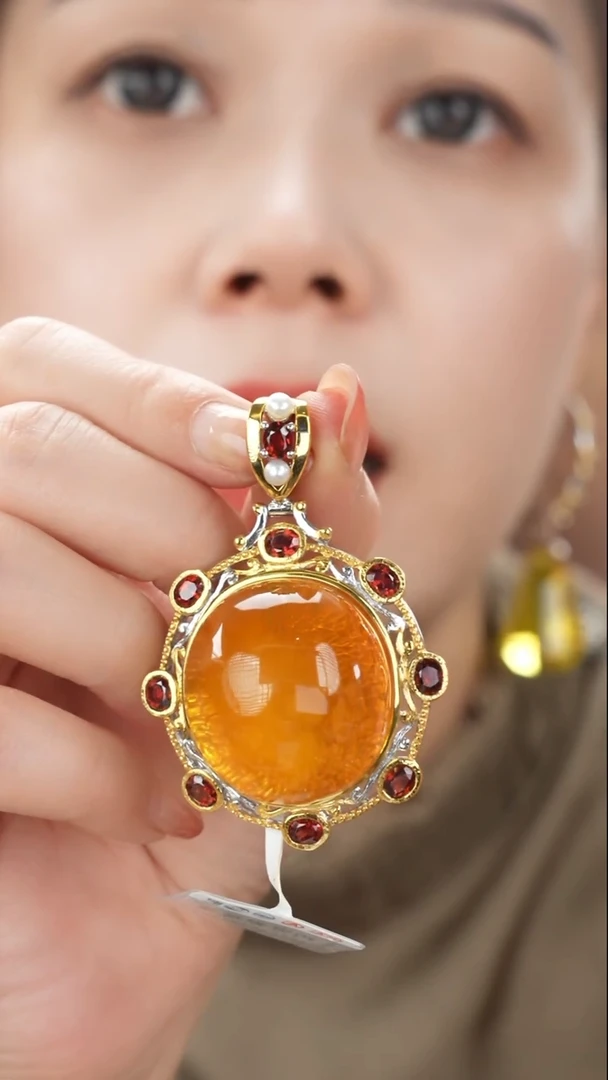 琥珀吊坠(不含链)未镶嵌蜜蜡吊坠