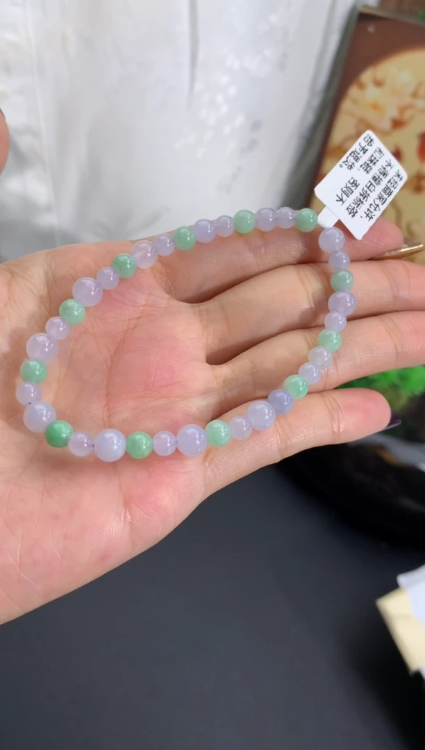 未镶嵌手串翡翠卡4.5-5.7mm