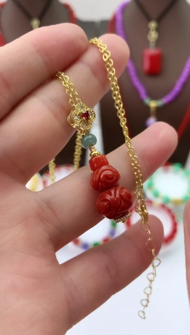 【闪购商品】翡翠颈饰14K金镶嵌D294吊坠