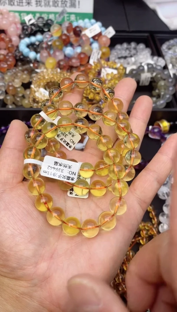 水晶手串未镶嵌28黄水11mm+ 多样性发其一