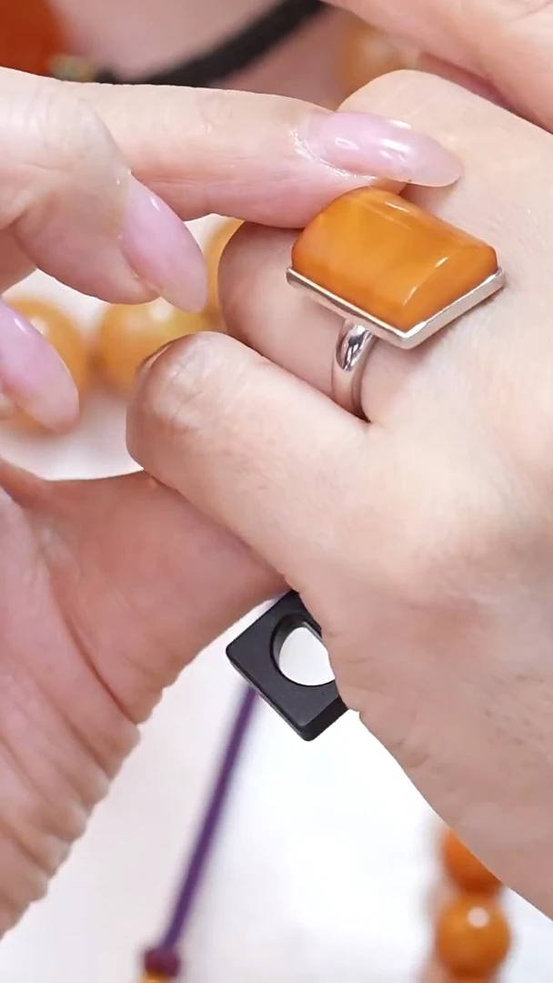 蜜蜡颈饰银S925镶嵌8140天然蜜蜡珠宝奇石云端妖孽全部保真