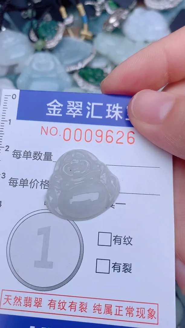 翡翠未镶嵌颈饰9626