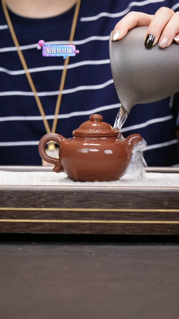 茶壶紫砂紫泥  莲子