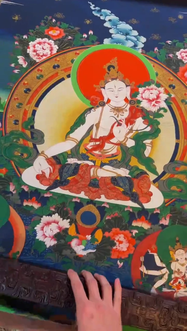 装裱画精品手绘唐卡链接--A108