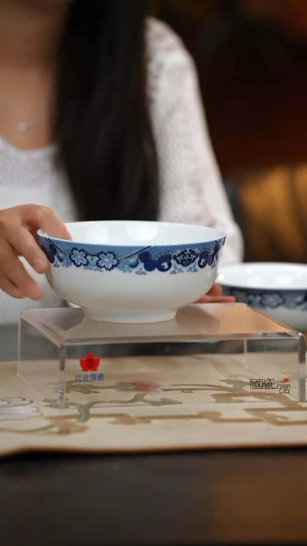 2个微瑕古典园林6英寸面碗