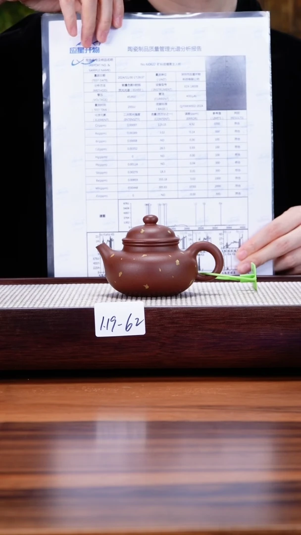 【闪购商品】紫砂茶壶1.19-62点搪底槽清洒金容天130