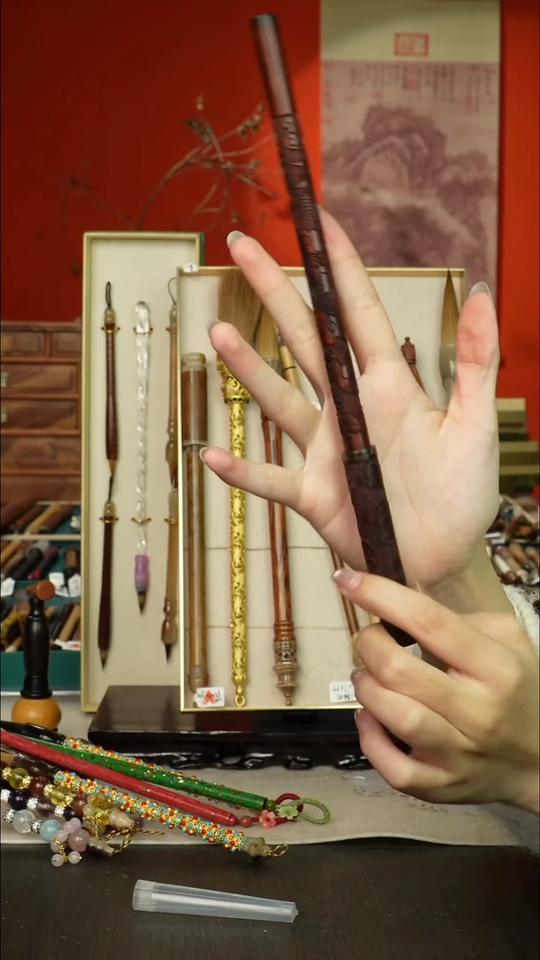 162号闪孤品高货毛笔链接 清水试笔 蘸墨不退