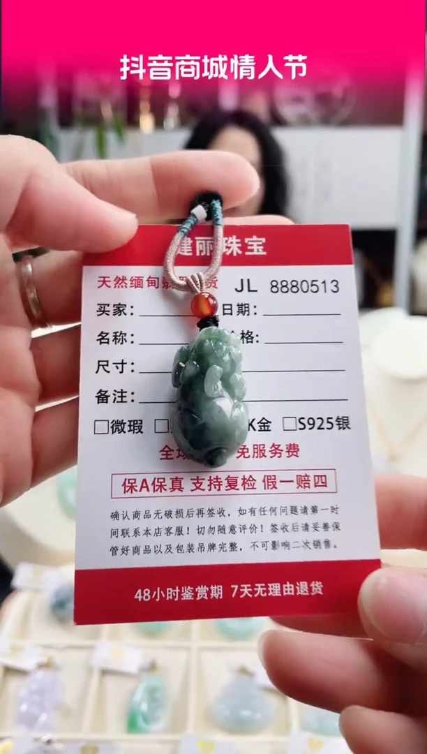 【闪购商品】翡翠颈饰未镶嵌天然缅甸翡翠 貔貅