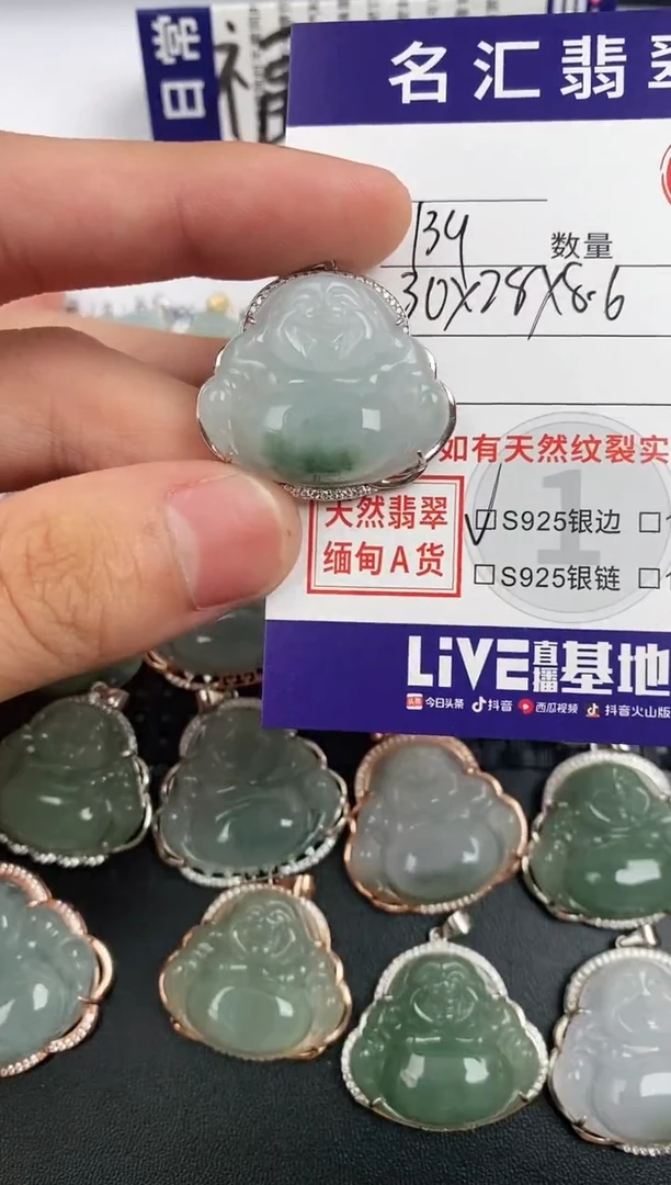 翡翠银S925镶嵌颈饰·
