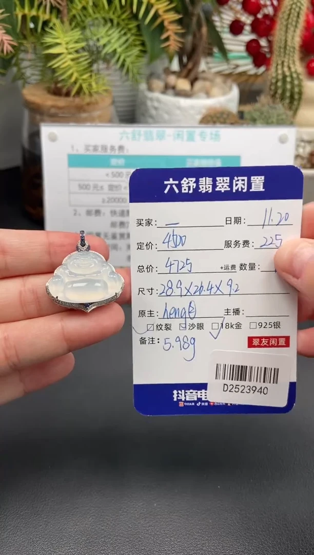 颈饰18K金镶嵌翡翠_*_D2523940