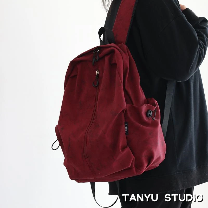 探屿书包初中大学生高中生原创小众大容量新款双肩包电脑旅行背包