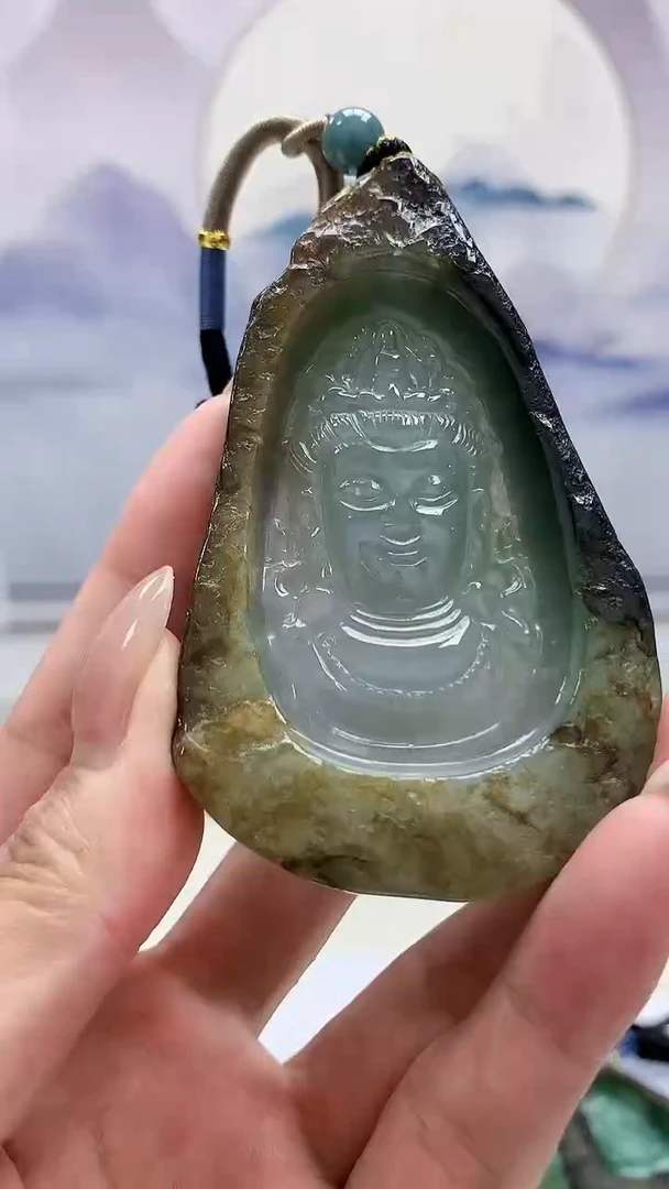 未镶嵌定制翡翠4917MM-毛货挂件10