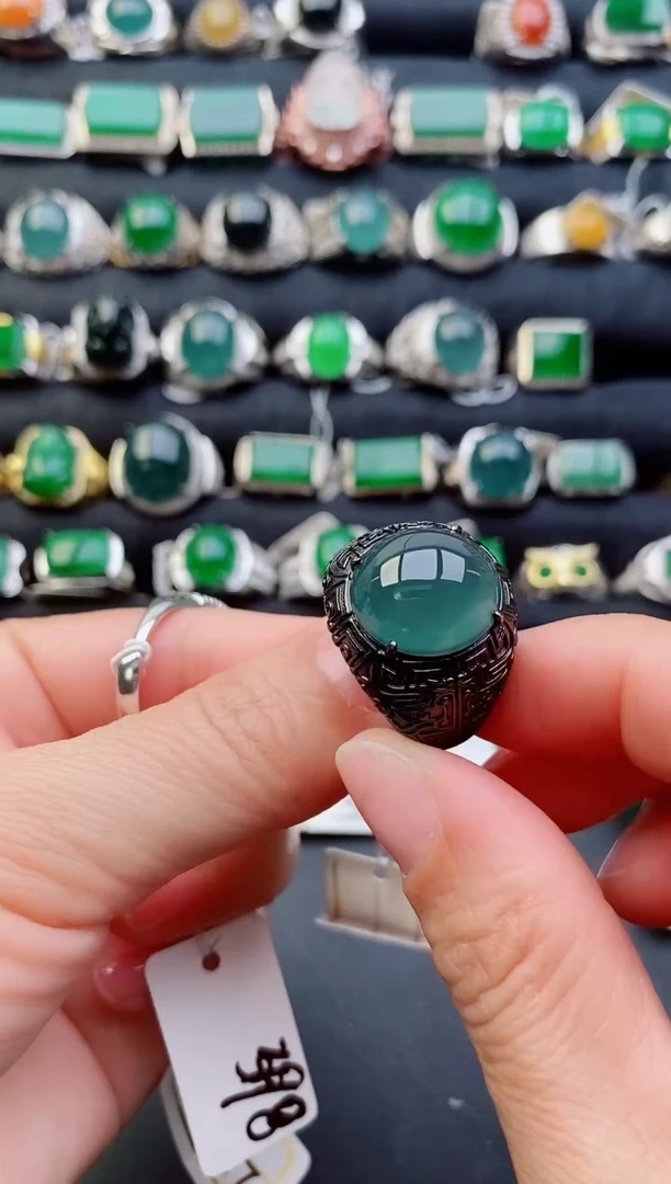 【闪购商品】翡翠戒指银S925镶嵌1111111111