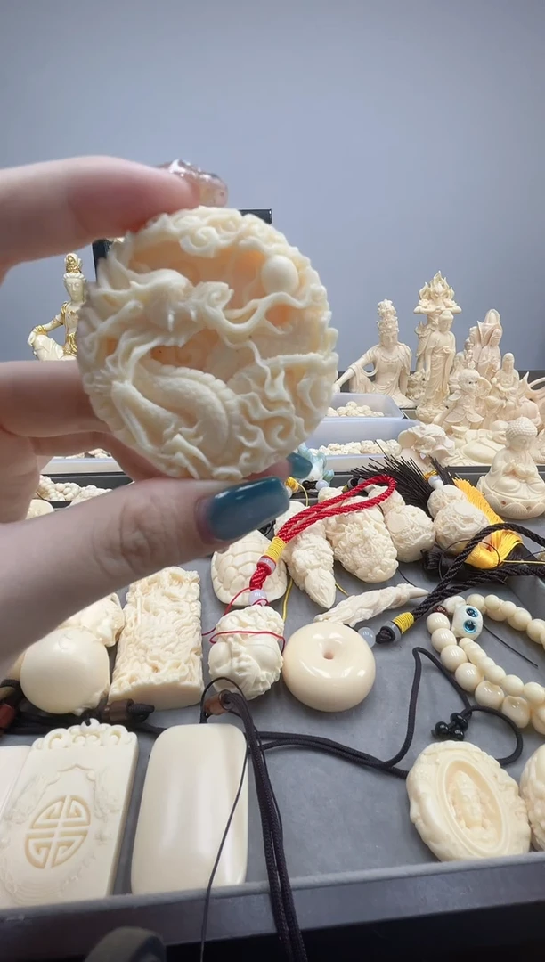 象牙果龙凤平安扣