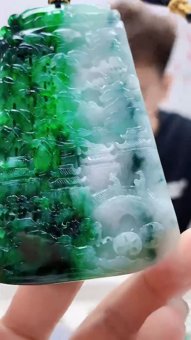 定制翡翠未镶嵌4868lr-毛货挂件102