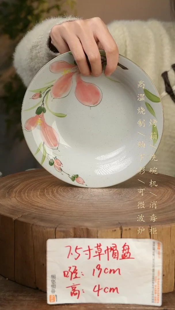 碗瓷景德镇手工手绘高温瓷釉下彩