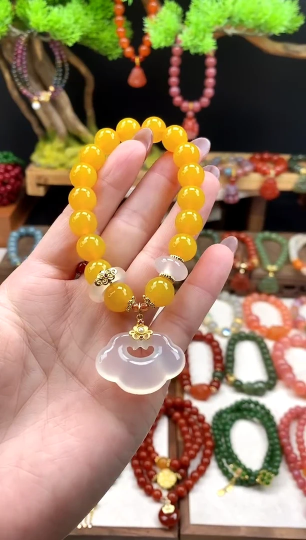 未镶嵌玛瑙手饰白如意锁