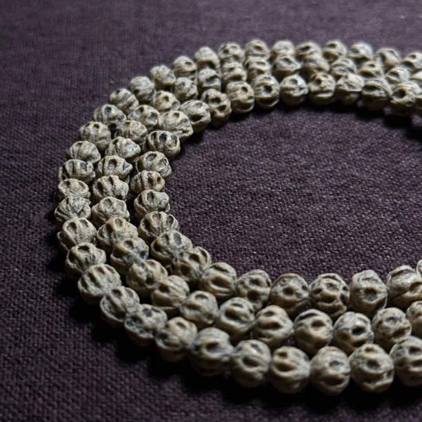 热振百香籽手串【远古】狂野深坑满鬼脸满坑原桩高油密108长串文玩