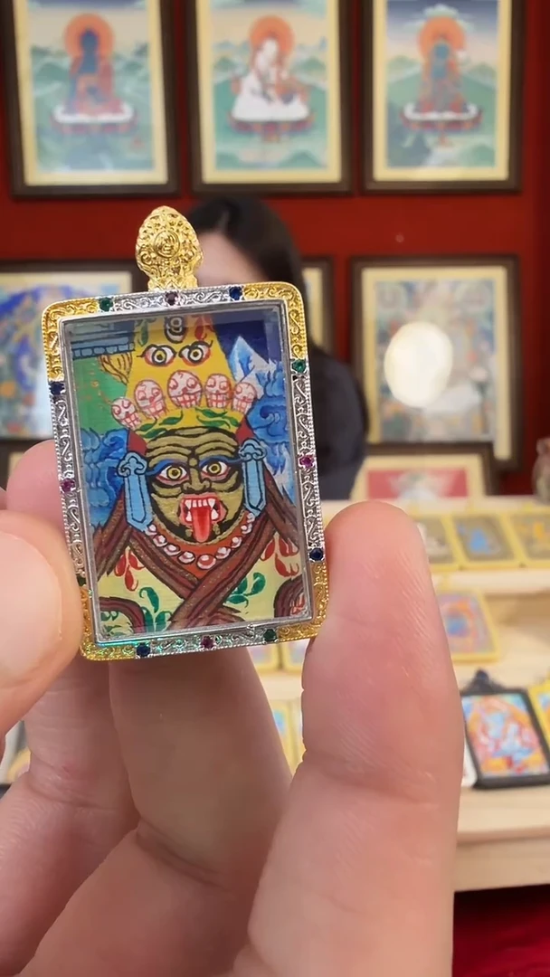 吊坠扎老师-热贡纯手绘毛毛