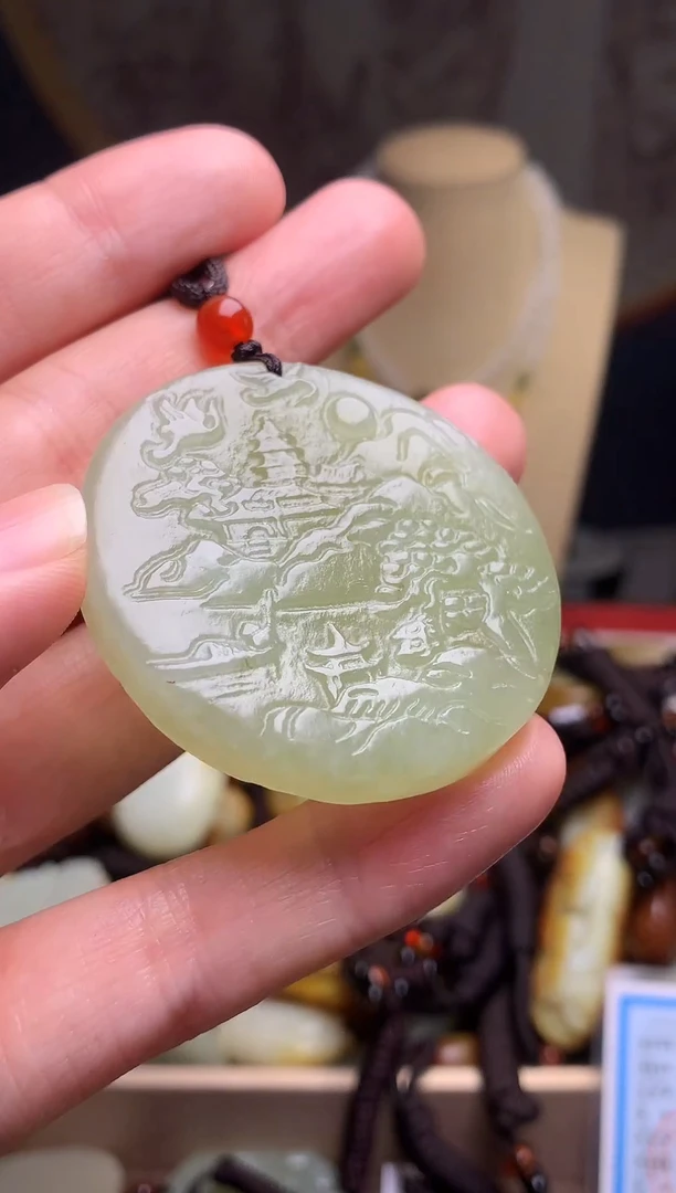 颈饰未镶嵌和田玉新疆料青海料清水和田玉吊坠