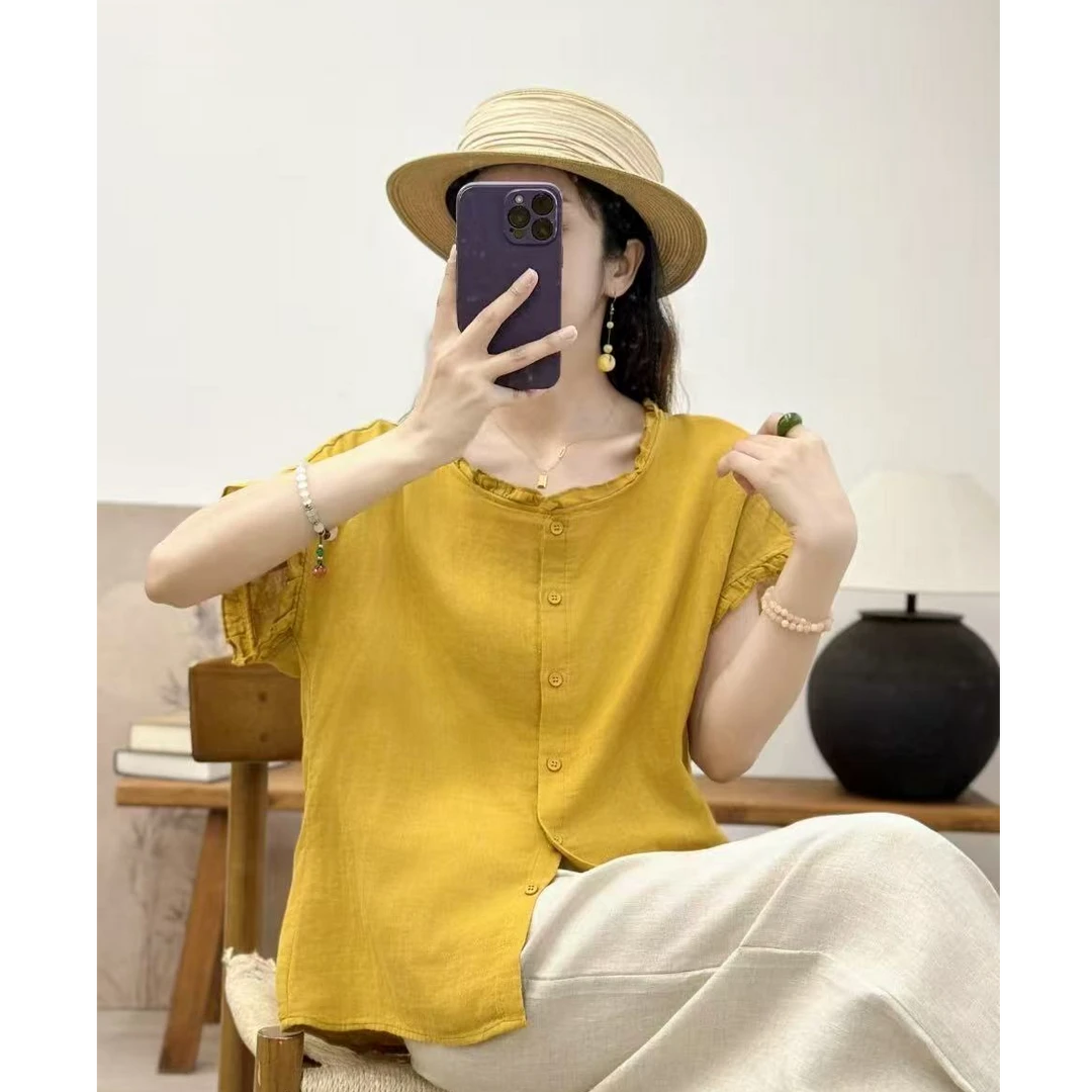 婴儿棉木耳花边上衣704004