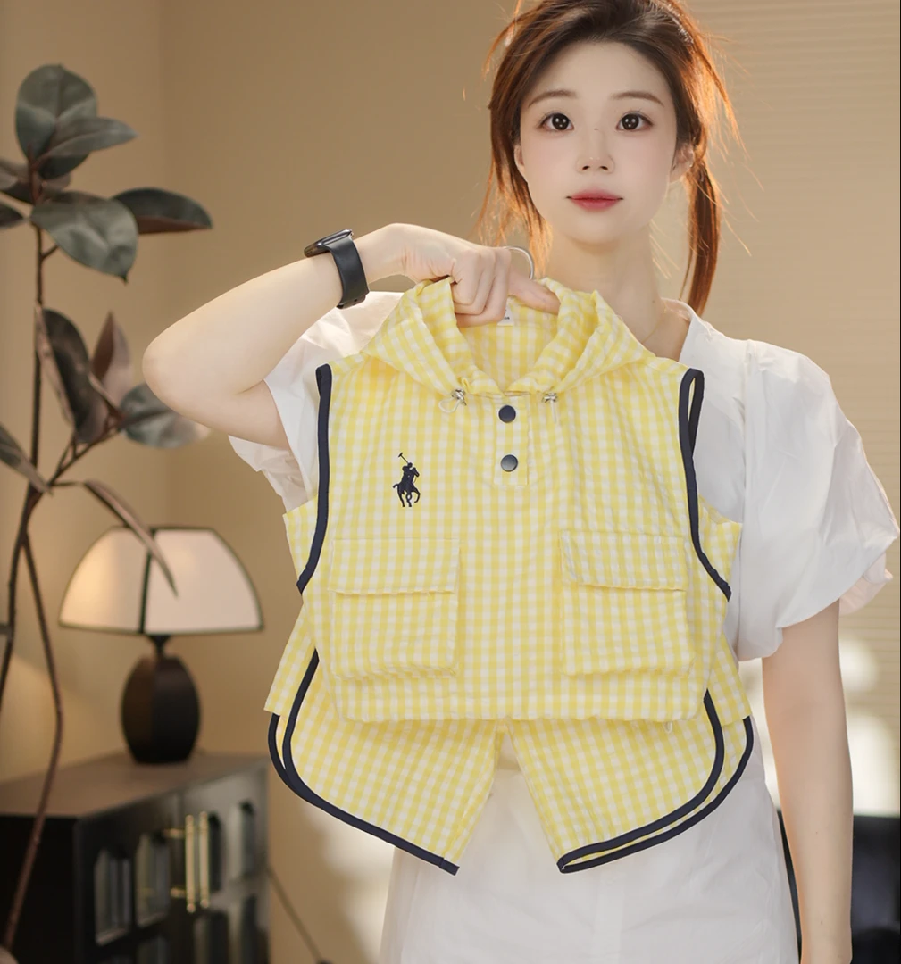 【现货原创设计】2025夏款韩版无袖薄款连帽儿童酷仔六分裤子88857