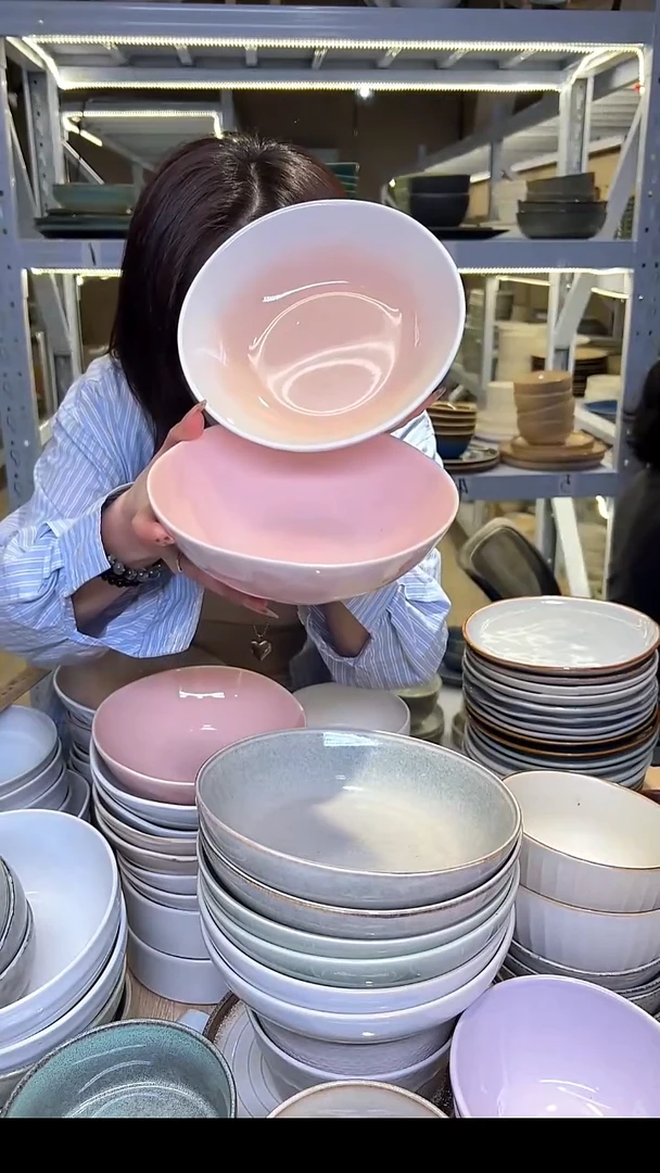 瓷3096外贸尾货高温釉下彩陶瓷餐具默认微瑕