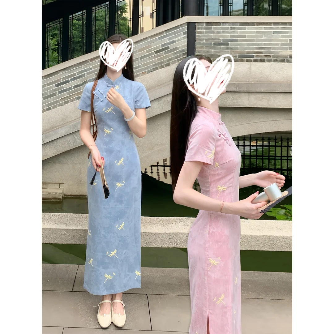 【蜓韵】国风新中式修身显瘦韵味收腰显高高级旗袍连衣裙氛围感穿搭