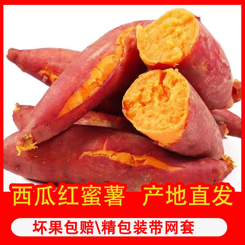 【薯再来】沙地西瓜红蜜薯净重5斤红薯产地直发装软糯香甜红薯主