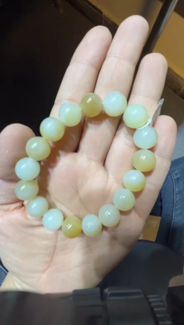 未镶嵌手串和田玉金山糖白手串（产地直发）