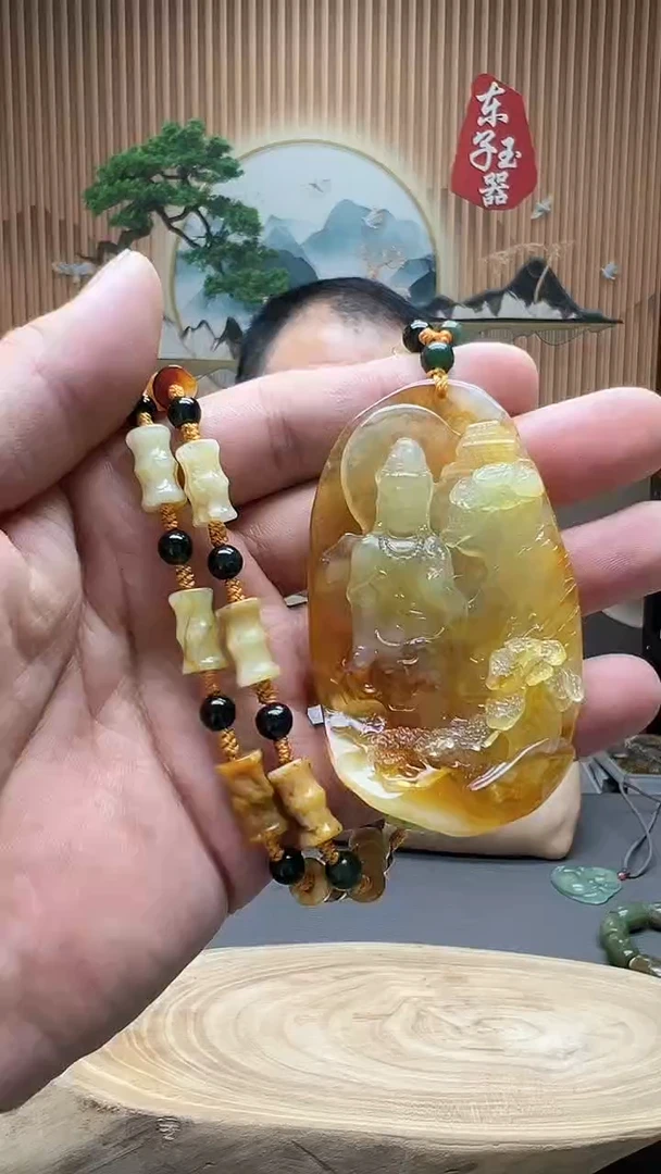 【闪购商品】蛇纹石玉颈饰未镶嵌天然岫玉高货观音吊坠