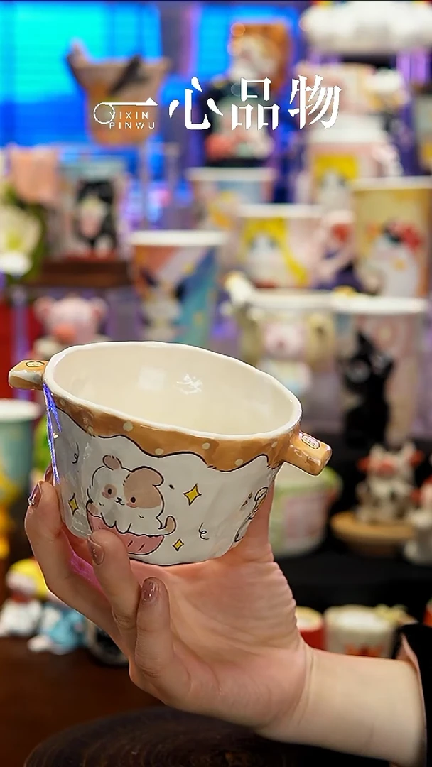 杯子瓷S155景德镇手工手绘杯子摆件