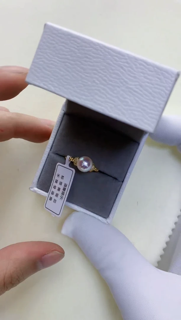 【闪购商品】海水珍珠饰品银S925镶嵌设计款戒指