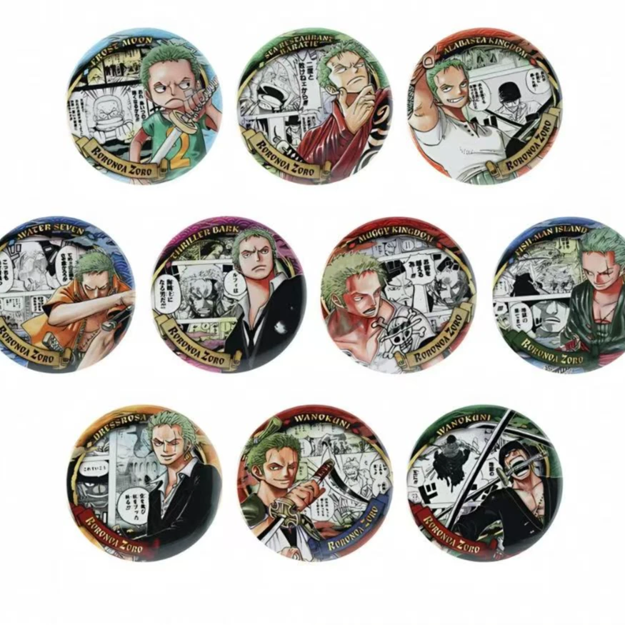 【海贼王】日谷海贼 路飞索隆山治艾斯个人池 原画吧唧收藏盲盒