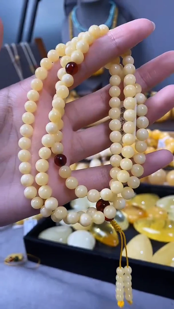 裸石琥珀未镶嵌108手串