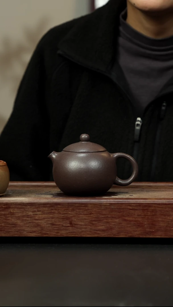 紫砂茶壶粗砂紫泥 西施