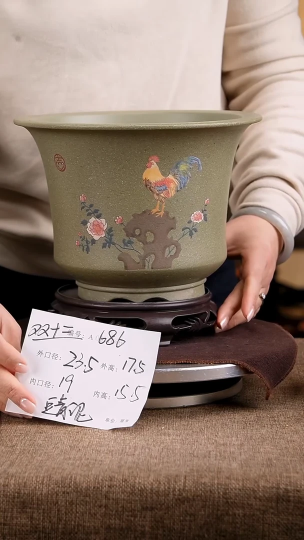 紫砂花盆花卉工艺686+s