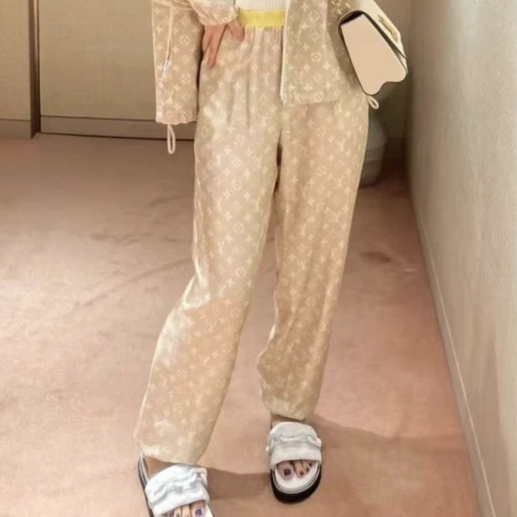 未使用 LouisVuitton/路易威登 汤/P235907666/ 满logo 长裤 38