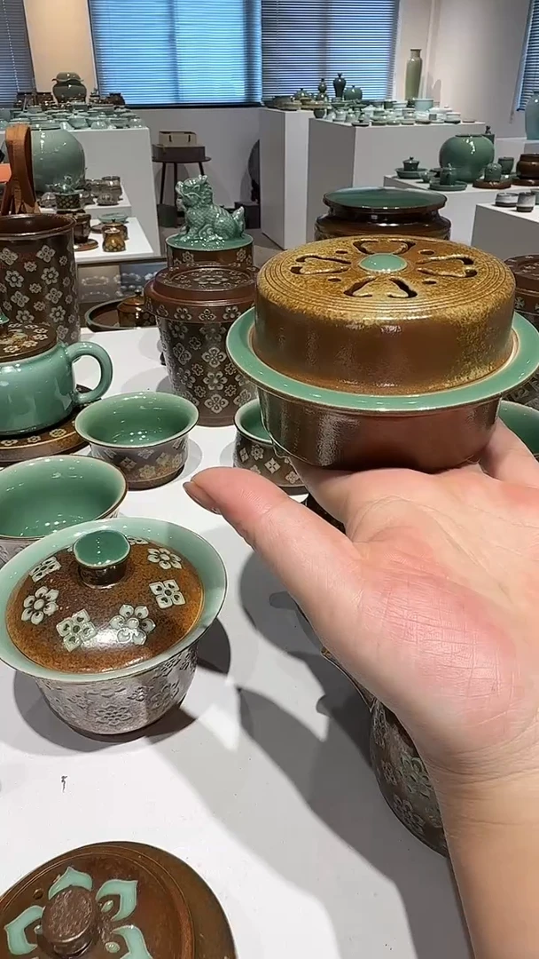 青瓷手工茶器包邮