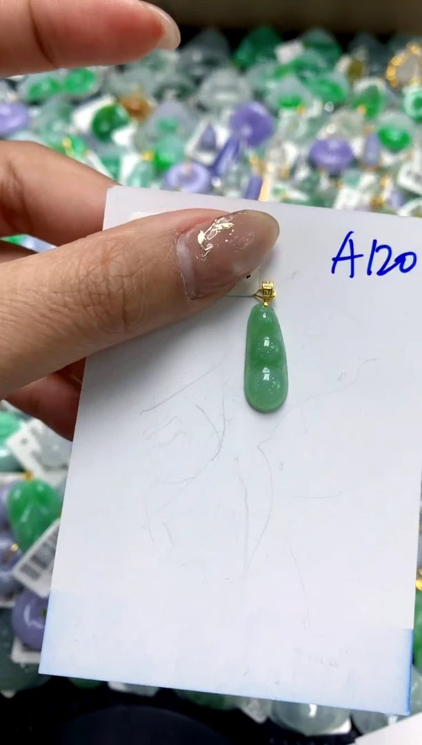 【闪购商品】翡翠颈饰18K金镶嵌1111111111111111