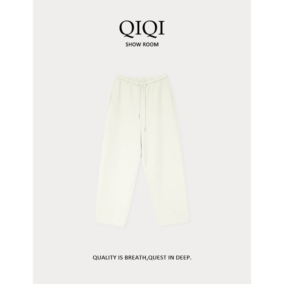 【QiQi】慵懒至上丨窄腰头香蕉裤卡胯藏肉慵懒随性弯刀裤休闲裤子