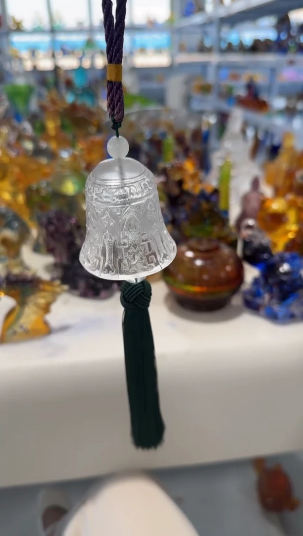 琉璃古法琉璃 白色风铃