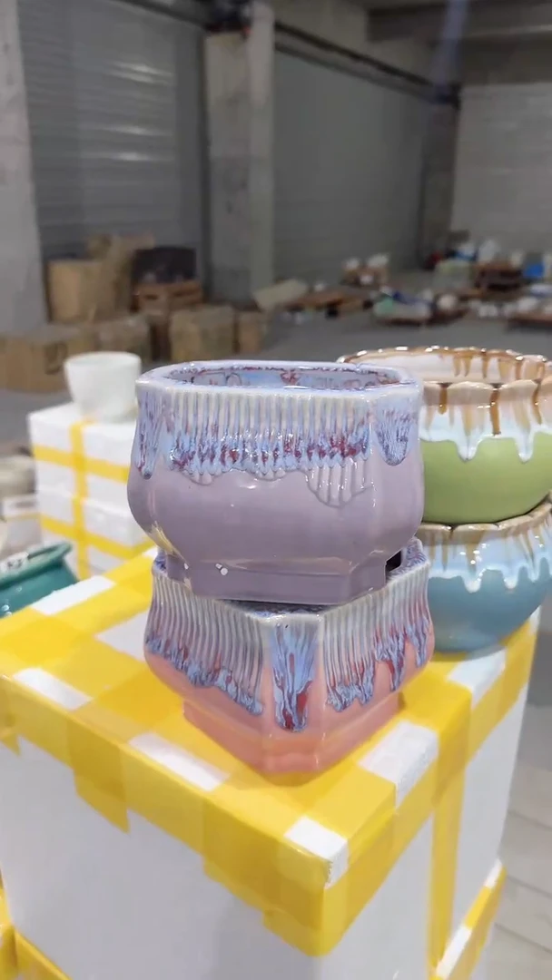 高温陶瓷花盆+E101