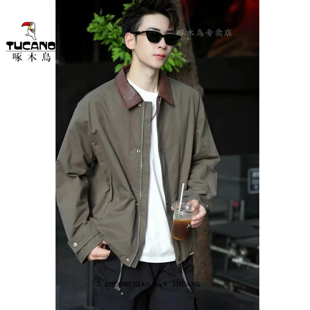TUCANO/啄木鸟2025男士新款美式休闲翻领复古工装夹克
