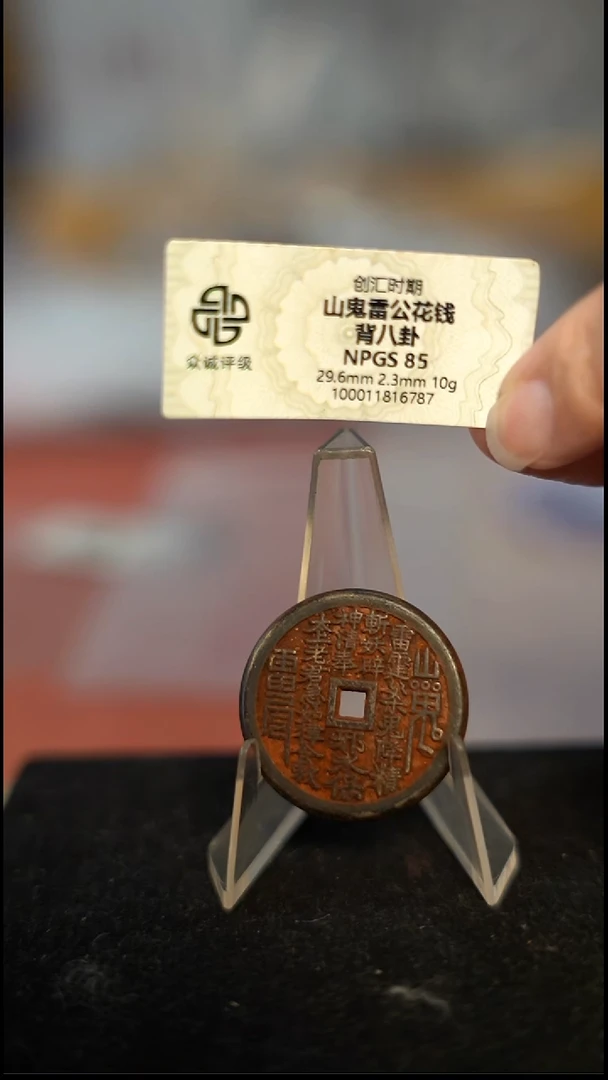 编号798山鬼背八卦花钱（配脖挂）